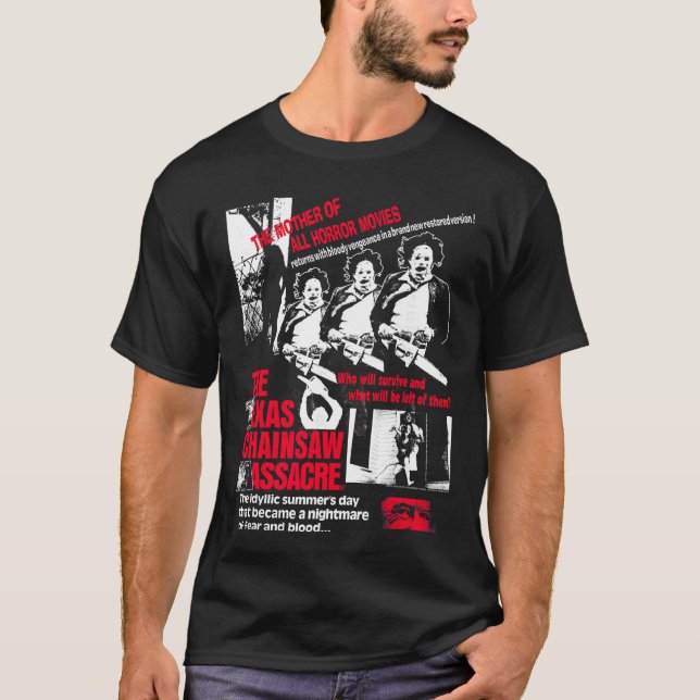 Camiseta Theeas Chainsaw Massacre Mother of All Horror Movi (Frente)