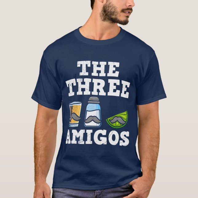 Camiseta Thehree Amigosequila Meican Drink Meico funny (Frente)