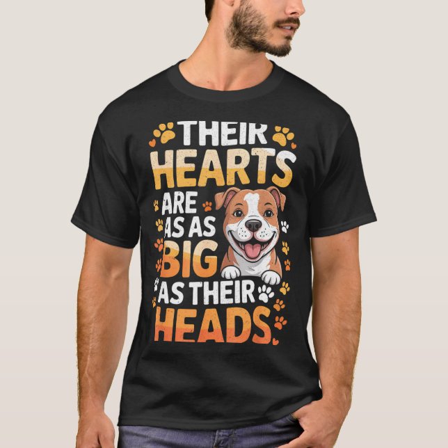 Camiseta Their Hearts Are As Big As Their Heads - Tbull Dog (Frente)