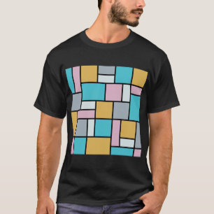Camiseta Theo Van Doesburg - Composição 17 - Arte Mondrian