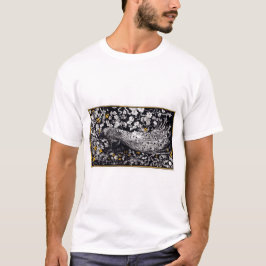 Camiseta Theo Van Hoytema Retro Peacock Clip Art Black and