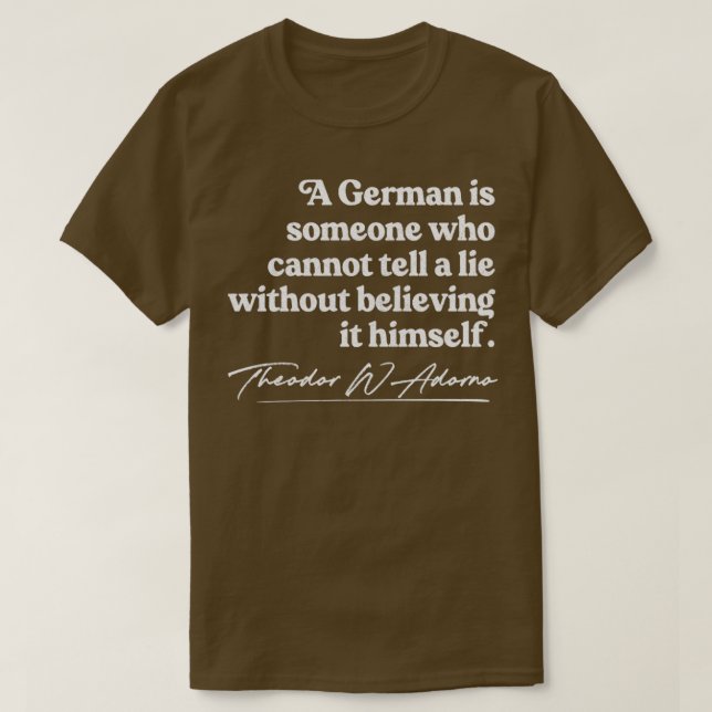 Camiseta Theodor W Adorno Filosofia Quote Design (Frente do Design)