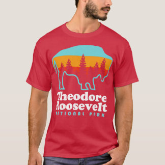 Camiseta Theodore Roosevelt National Park Camping Bison Ret