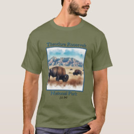 Camiseta Theodore Roosevelt Parque Nacional Bison Souvenir