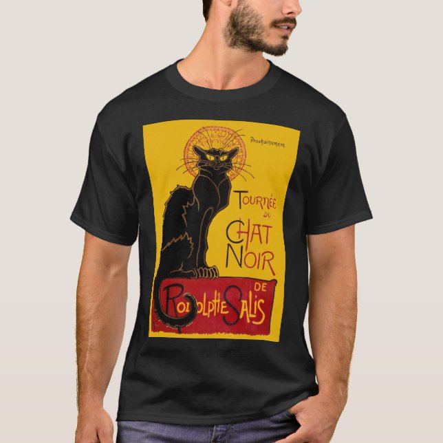 Camiseta Theophile Steinlen - Le Chat Noir Vintage (Frente)