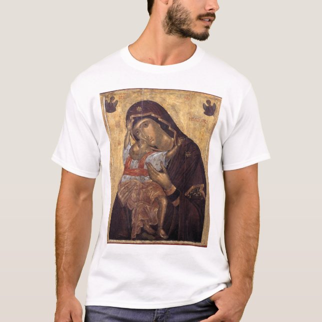 Camiseta Theotokos com criança do cristo (Frente)