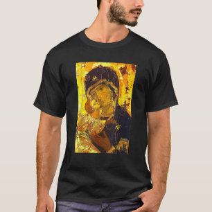 Camiseta Theotokos Icon Mãe de Deus Nossa Senhora de Vladam
