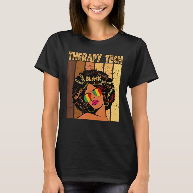 Camiseta Therapy Tech Afro African American Black History M (Frente)