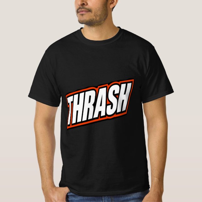 Camiseta Therash T-Shirt - Design de inspiração de metal e  (Frente)