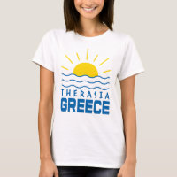 Therasia Grécia Brilho Do Sol E Ondas Do Mar Femin