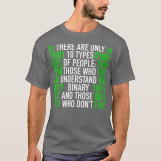 Camiseta There Are Only 10 Types of People IT Nerd Binary