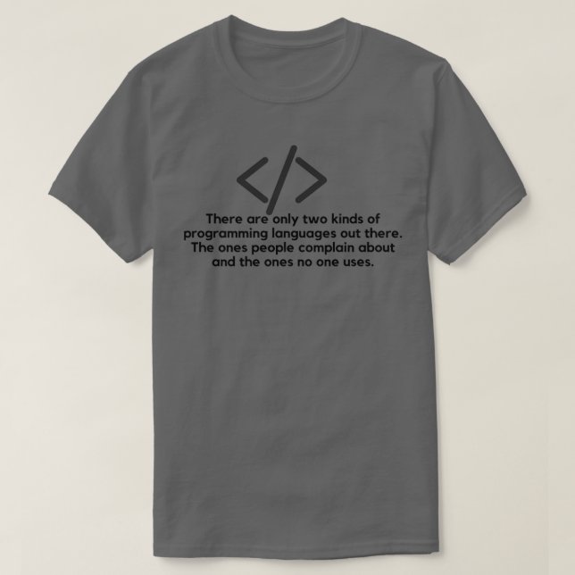 Camiseta There are only two kinds of programming languages  (Frente do Design)