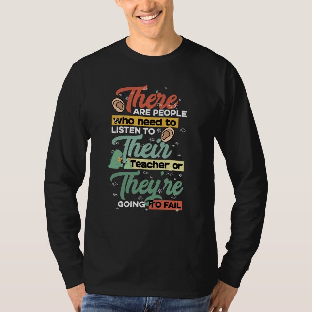 Camiseta There Their They're English Grammar Teacher Pun (Frente)