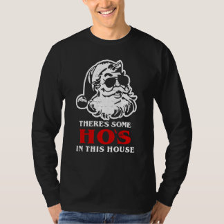 Camiseta There's Some Hos In This House Retro Santa Claus C