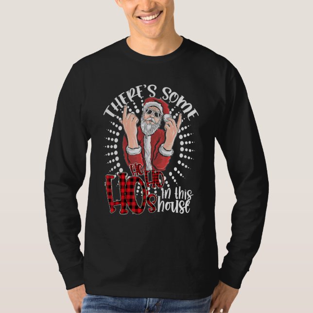 Camiseta There's Some Hos In This House  Santa Claus Christ (Frente)