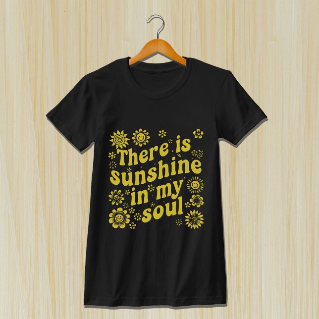 Camiseta There's Sunshine in My Soul - Positive Retro Vibes (Criador carregado)
