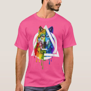 Camiseta Therian Wolf Lgbt Therian Study For Pride Month Wo