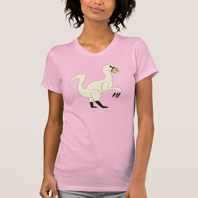 Camiseta Therizinosaurus Dino Adult Pink Prehistoric (Frente)