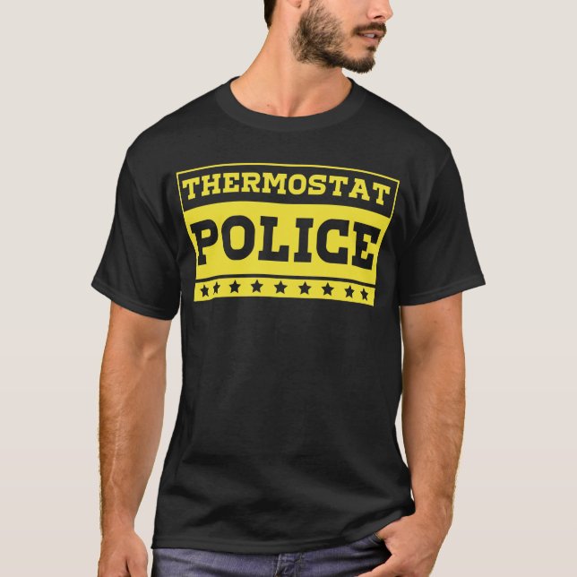 Camiseta Thermostat Polícia amarela (Frente)