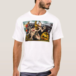 Camiseta Theseus massacra o Minotaur