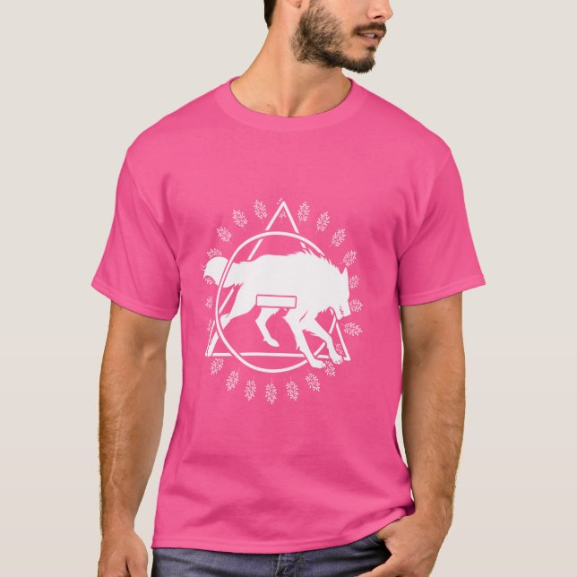 Camiseta Theta Delta Wolf Alpha Pack Fox Dog Otherk (Frente)