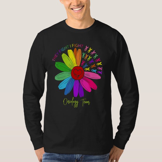 Camiseta They Fight I Fight Oncology Team Tie Dye Oncology  (Frente)