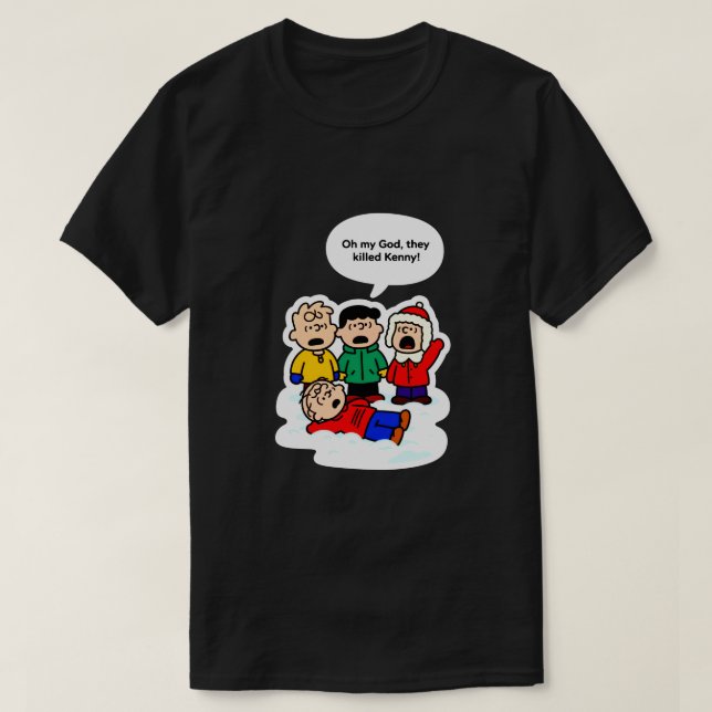 Camiseta They Killed Kenny! Funny Cartoon Mashup (Frente do Design)