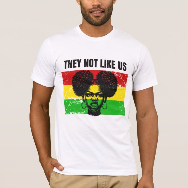 Camiseta They Not Like Us AfroWoman Black History Supporter (Frente)