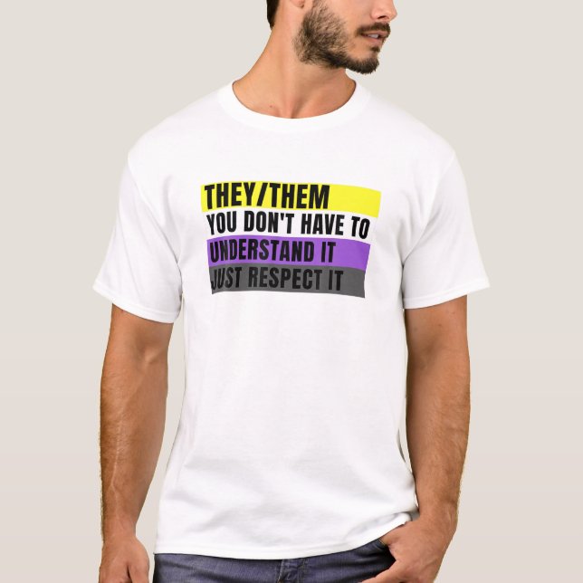 Camiseta They Them Preferred Pronouns Gender Fluid Nonbinar (Frente)