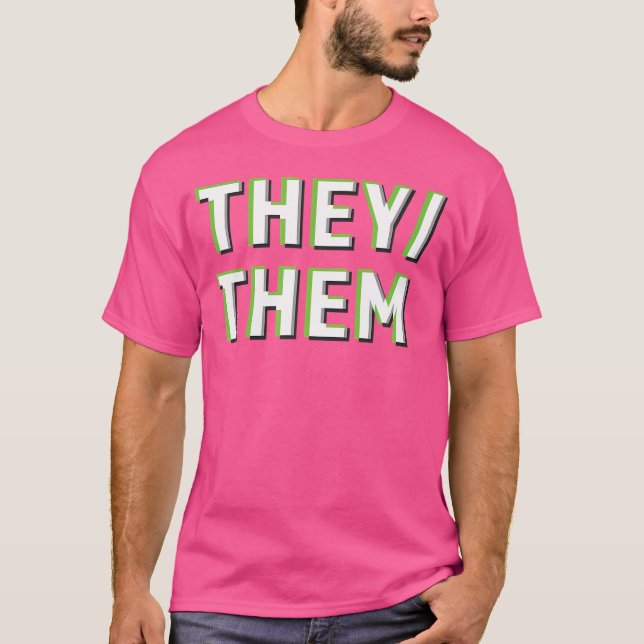 Camiseta They Them Pronouns Agender Non Binary Lgbtq Optica (Frente)