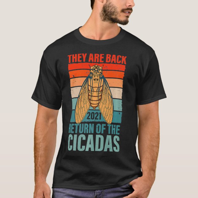 Camiseta Theyre Back Cicadas enxame Brood X USA 2021 (Frente)