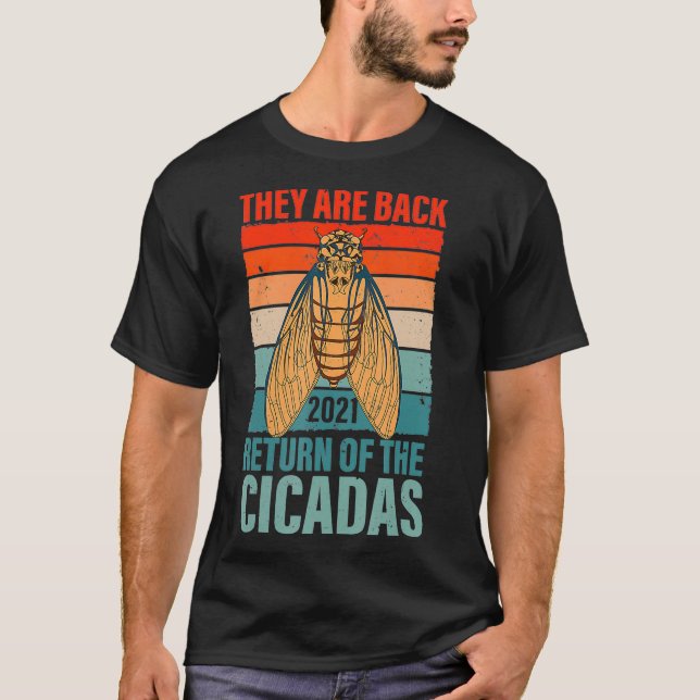 Camiseta Theyre Back Cicadas enxame Brood X USA 2021 (Frente)