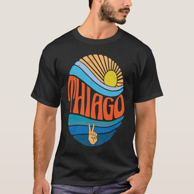Camiseta Thiago Vintage Sunset Thiago Groovy Tie Dye (Frente)