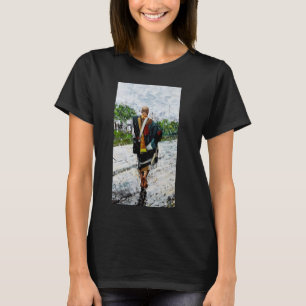 Camiseta Thich Minh Tue Buda monges movendo-se através da r