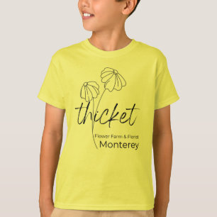 Camiseta Thicket Monterey Florist Kids TeBlack Impressão
