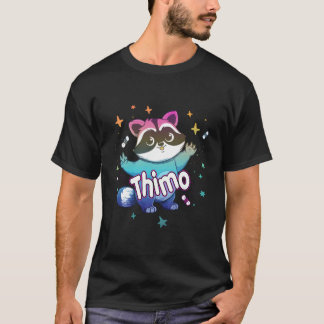 Camiseta Thimo Name With Raccoon