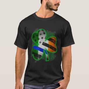 Camiseta Thin Blue Line Dia de São Patrício Clover Irlandês