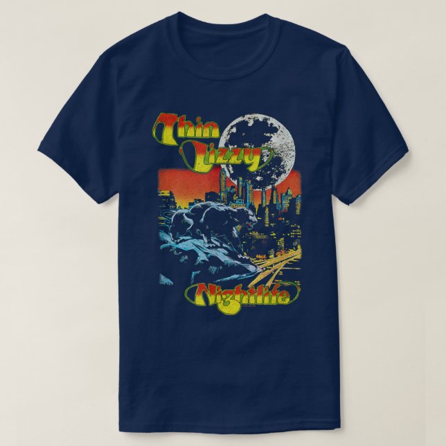 Camiseta Thin LizzyNight Life (Frente do Design)