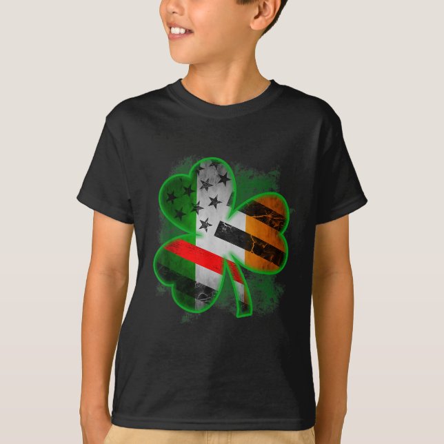 Camiseta Thin Red Line - Dia de São Patrício Irlandês (Frente)