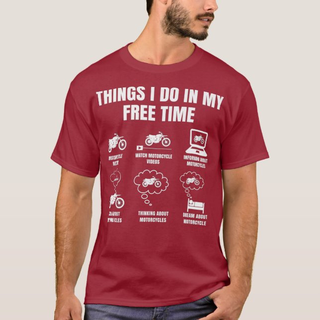 Camiseta Things I Do In My Free Time Dirt Bike Motorcycle (Frente)