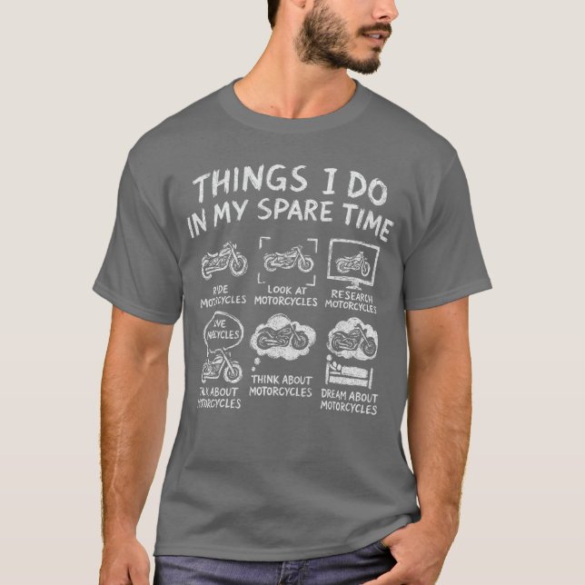 Camiseta Things I Do In My Spareime Biker Motorcycle Rider  (Frente)