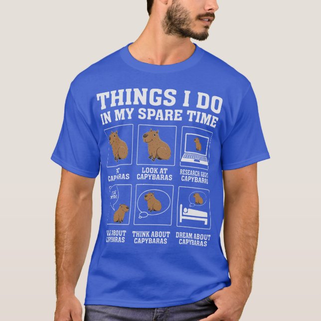 Camiseta Things I Do In My Spareime Capybara Funny Capybara (Frente)