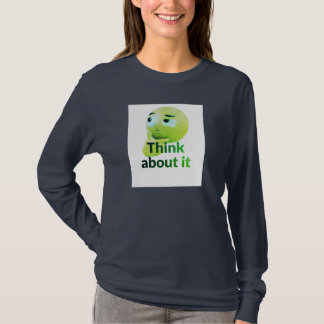 Camiseta Think About It Cute Emoji Women’s Long Sleeve T-Sh
