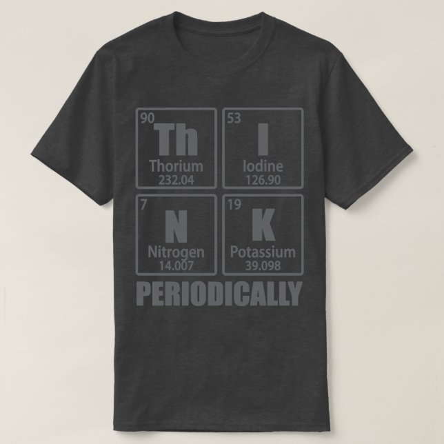 Camiseta Think Periodically Periodic Table Elements Funny C (Frente do Design)