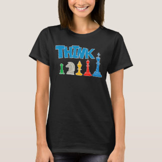 Camiseta Think Retro Vintage Chess Pieds Player Chess Coa