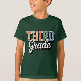 Camiseta Third Grade – Colorful Back to School Design