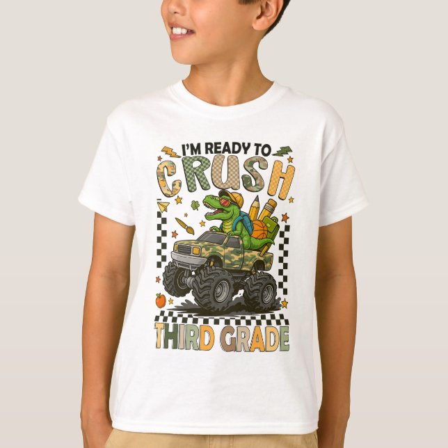 Camiseta Third Grade Crusher: Monster Truck Confidence (Frente)