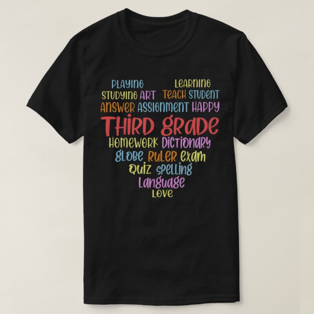 Camiseta Third Grade Funny Third Grader School Teachers 3rd (Frente do Design)