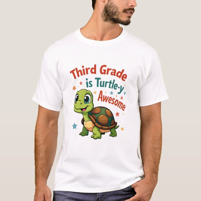 Camiseta Third grade Turtle-y Awesome 3rd Grade Back to Sch (Frente)