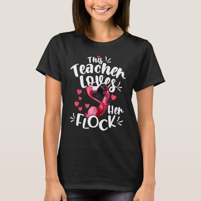Camiseta This Assistant Principal Loves Her Flock Flamingo  (Frente)